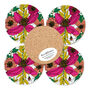Bright Floral Coasters Box Set Round Heat Resistant, thumbnail 5 of 8