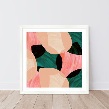 Green And Pink Abstract Shells Art Print, 4 of 7