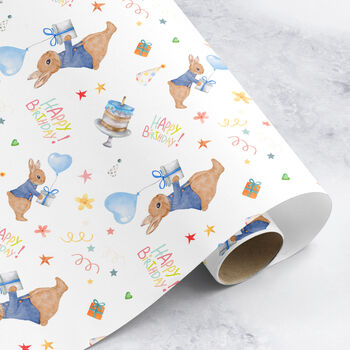 Baby's First Birthday Wrapping Paper Rabbit Design, 5 of 10