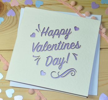 'Happy Valentines Day' Laser Cut Card, 3 of 3