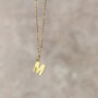 Art Deco Initial Necklace In Silver, Gold Or Rose Gold Colour, thumbnail 6 of 12