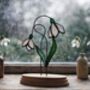 Snowdrops Stained Glass Flowers, thumbnail 1 of 4