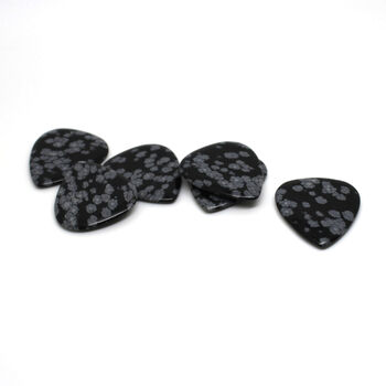 Snowflake Obsidian Guitar Pick In A Gift Box, 4 of 7