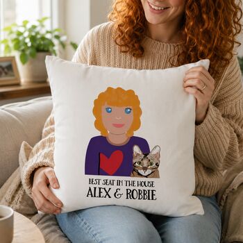 Personalised Cushion Gift For Cat Lady, 4 of 12