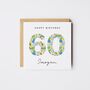 Personalised Happy 60th Birthday Card Liberty Style *Age Options, thumbnail 1 of 10