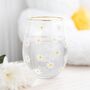 Daisy Print Stemless Wine Glass | Spring Decoration, thumbnail 1 of 2