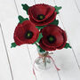 Personalised Leather August Birthday Poppy In Vase, thumbnail 2 of 5