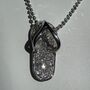 Sterling Silver Flip Flop Charm Necklace, thumbnail 2 of 5