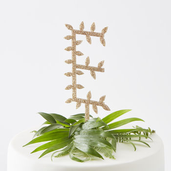 Personalised Botanical Letter Cake Topper, 9 of 11