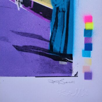 'Strolling The Prom' Original Neon Stencil Over Print, 8 of 10