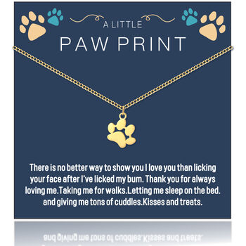 Personalised Engraved Name Dog Paw Print Designed Necklace, 3 of 7