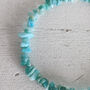 Amazonite Gemstone Chip Beaded Bracelet, thumbnail 3 of 8