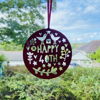 40th Keepsake Sun Catcher Gift, 5 of 11