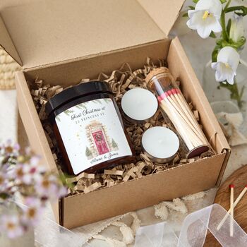 First Christmas New Home Personalised Scented Candle Gift Set, 3 of 8