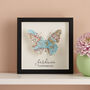Personalised 3D Map Butterfly Framed Print, thumbnail 1 of 7