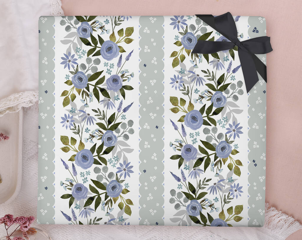 Three Sheets Of Floral Lace Wrapping Paper By Making Meadows