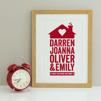 Personalised Home Family Print, 6 of 9