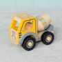 Yellow Wooden Push Along Cement Mixer Toy, thumbnail 1 of 7