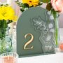 Floral Arch Wedding Table Number, thumbnail 2 of 6