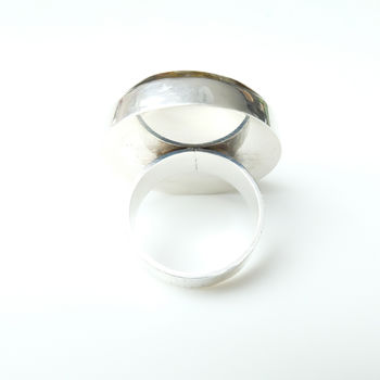 Large Labradorite Gemstone Ring Set In Sterling Silver, 5 of 6