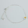 Sterling Silver Dainty Daisy Charm Bracelet, thumbnail 3 of 6