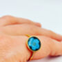 Real Narcissus Adjustable Ring Hand Made Round, thumbnail 9 of 10