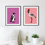 African Penguin Print On Pink, thumbnail 4 of 5