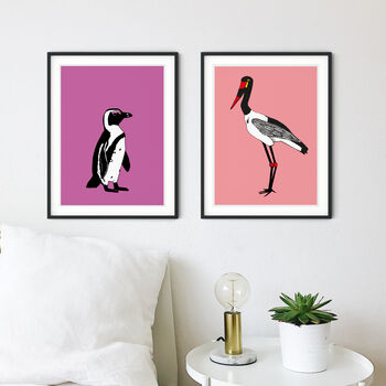African Penguin Print On Pink, 4 of 5