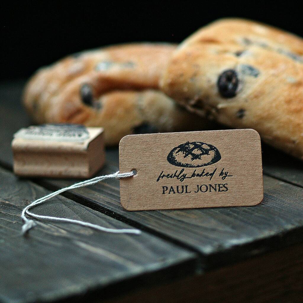 Bread Making Personalised Rubber Stamp, 1 of 4