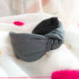 Charcoal Grey Knot Headband, thumbnail 4 of 5