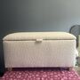 Tall Storage Ottoman In Soft Bouclé Fabric, thumbnail 1 of 6