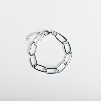 Silver Chunky Chain Bracelet, 3 of 4