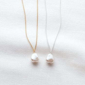 Organic Vegan Pearl Necklace, 4 of 5