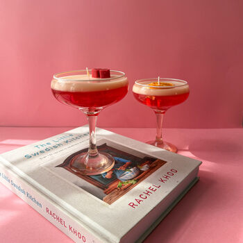 Handmade Strawberry Vanilla Martini Candle, 4 of 7