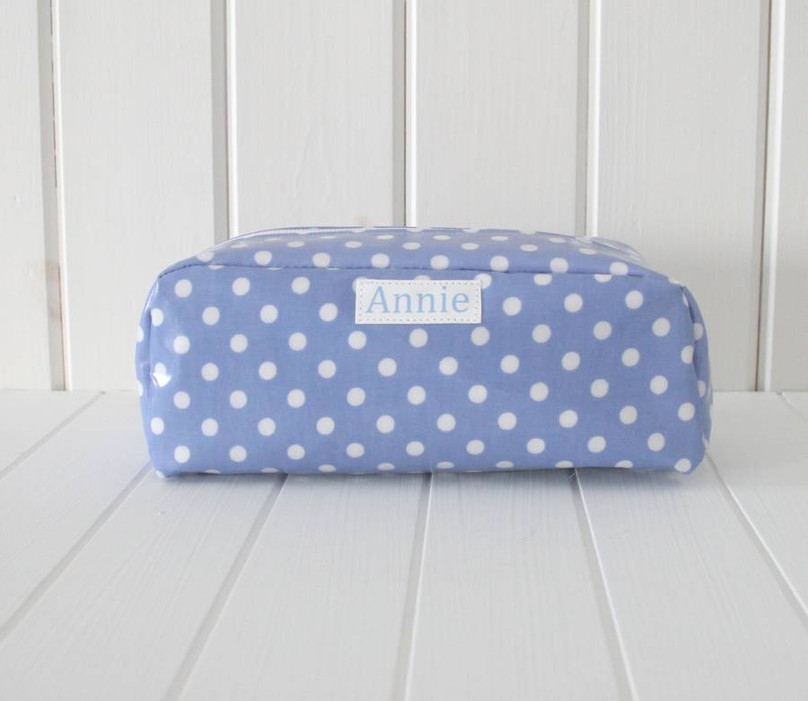 personalised dotty pencil case by lucy lilybet | notonthehighstreet.com