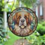 St Bernard Stained Glass Effect Suncatcher, thumbnail 2 of 2