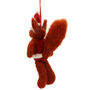 Handmade Felt Santa Squirrel Hanging Decoration, thumbnail 2 of 5
