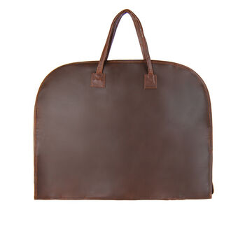 Classic Leather Garment Suit Carrier, 5 of 10