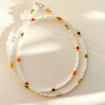 Multi Coloured Beaded Necklace, 2 of 4