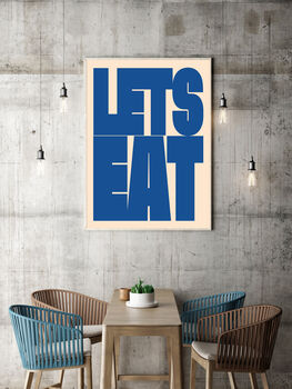 'Let's Eat' Kitchen Art Print, 2 of 4