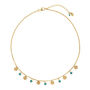 Lakshmi Turquoise Necklace In Silver Or Gold Plated, thumbnail 9 of 12