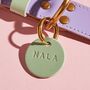 Personalised Leather Pet Name Tag, thumbnail 1 of 5