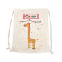 Personalised Kid's Giraffe Cotton Nursery Bag, thumbnail 2 of 2