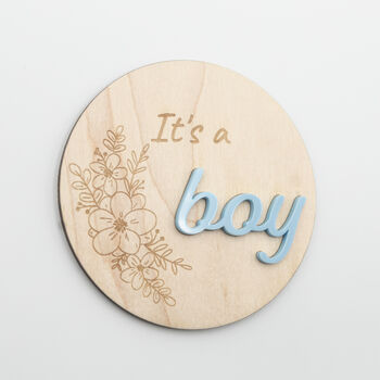Engraved Baby Boy Announcement Plaque Acrylic, 5 of 8