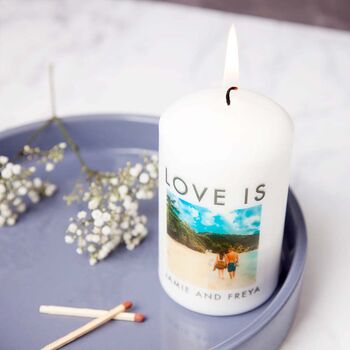 Personalised Couple Photo Candle, 2 of 4