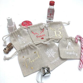 Christmas Table Reindeer Reusable Gift Bags, 7 of 7