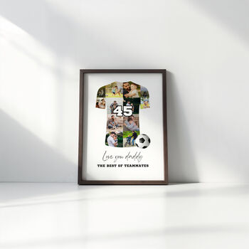 Personalised Football Shirt Photo Print For Dad, 6 of 6