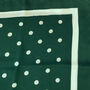 Dark Green Polka Dot Silky Scarf, thumbnail 2 of 4