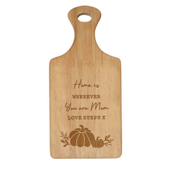 Personalised Witchy Pumpkin Paddle Chopping Board, 4 of 4