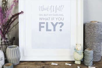 'What If I Fall?' Typographic Quote Print, 3 of 3